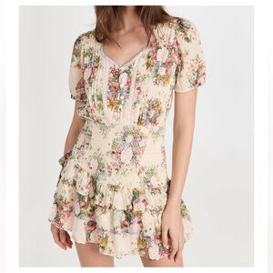 LoveShackFancy Floral Cream Dress